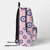Personalized Pink Evil Eye Pattern Gifts With Name プリントバックパック (左)