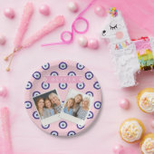 Personalized Pink Evil Eye Pattern Gifts With Name ペーパープレート (パーティー)