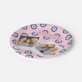 Personalized Pink Evil Eye Pattern Gifts With Name ペーパープレート (アングル)