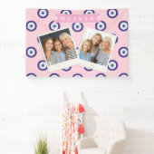 Personalized Pink Evil Eye Pattern Gifts With Name 横断幕 (インサイチュ)