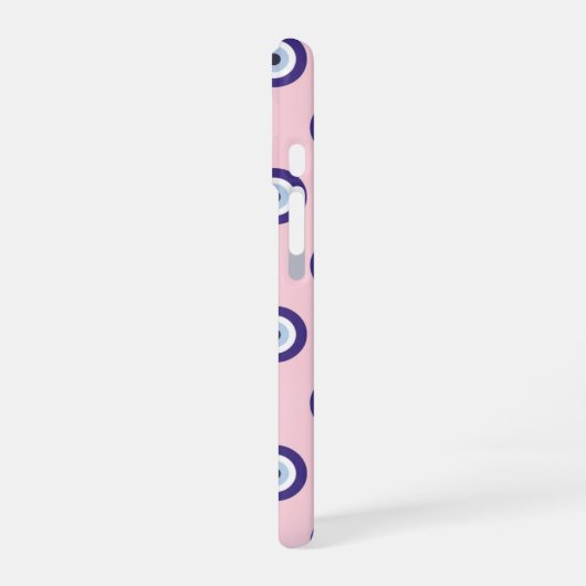 Personalized Pink Evil Eye Pattern Gifts With Name iPhone 16ケース (左側面)