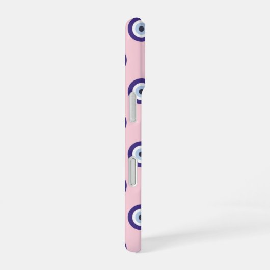 Personalized Pink Evil Eye Pattern Gifts With Name iPhone 16ケース (右側面)