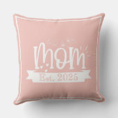 Personalized Pink Floral First Mother's Day  クッション (裏面)