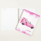 Personalized Pink Floral Truck Planner プランナー手帳 (ディスプレー)