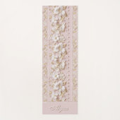 Personalized Pink Floral Yoga Mat ヨガマット (正面)