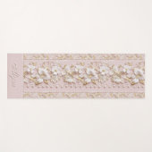 Personalized Pink Floral Yoga Mat ヨガマット (正面(横))