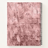 Personalized Pink Florals ノートブック (裏面)