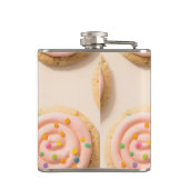Personalized Pink Frosted Cookie Pattern フラスク (裏面)