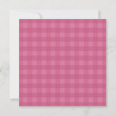 Personalized Pink Gingham Note Card ノートカード (裏面)