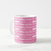 Personalized Pink Girls Name Collage Cute コーヒーマグカップ (正面左)