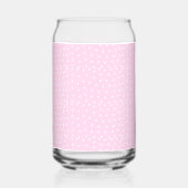 Personalized Pink Glass with White Hearts - Custom ガラス缶 (裏面)