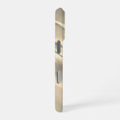 Personalized Pink Gold Glass UI Button Name  iPhon iPhoneケース (右側面)