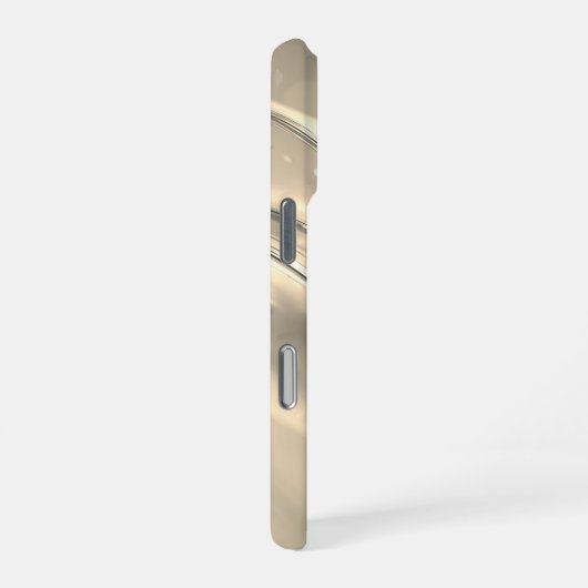 Personalized Pink Gold Glass UI Button Name  iPhon iPhoneケース (右側面)
