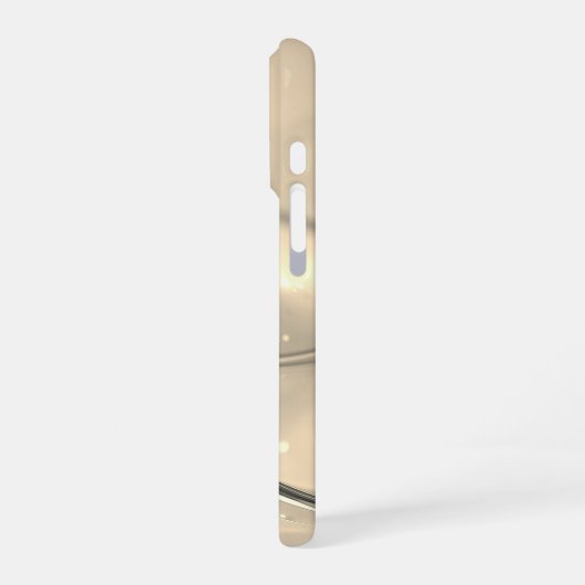 Personalized Pink Gold Glass UI Button Name  iPhon iPhoneケース (左側面)