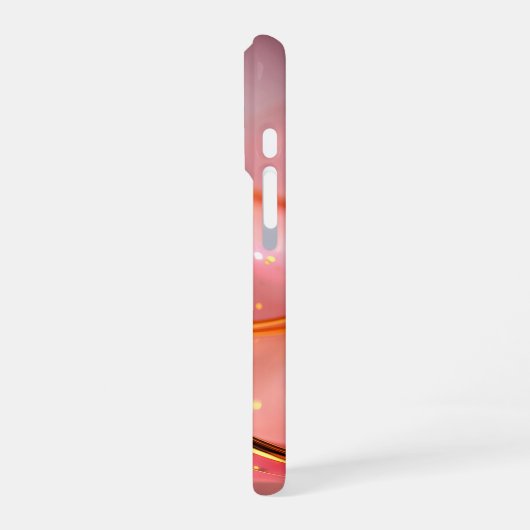 Personalized Pink Gold Glass UI Button Name  iPhoneケース (左側面)