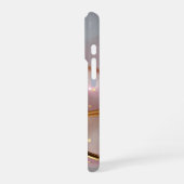 Personalized Pink Gold Glass UI Button Name  iPhoneケース (左側面)