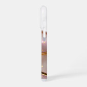 Personalized Pink Gold Glass UI Button Name  iPhoneケース (左側面)