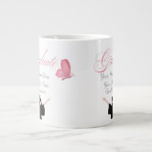 Personalized Pink Graduate Gift, Custom Name  ジャンボコーヒーマグカップ (正面)
