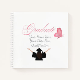 Personalized Pink Graduate Gift, Custom Name  ノートブック