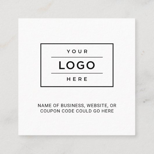 Personalized Pink Heart Small Business Thank You スクエア名刺 (裏面)