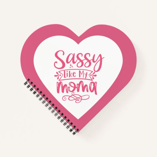 Personalized Pink heart Spiral Notebook ノートブック (正面)
