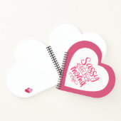 Personalized Pink heart Spiral Notebook ノートブック (内部)