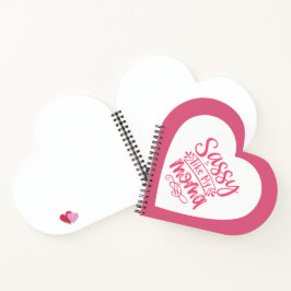 Personalized Pink heart Spiral Notebook ノートブック
