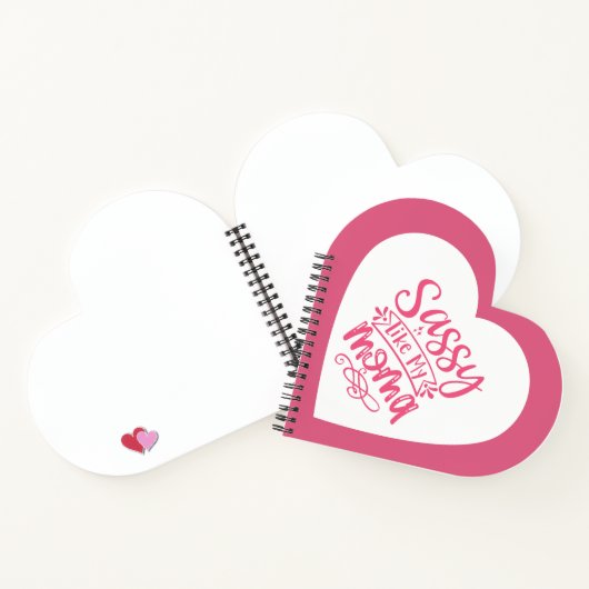 Personalized Pink heart Spiral Notebook ノートブック (内部)