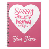 Personalized Pink heart Spiral Notebook ノートブック (正面)