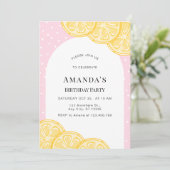 Personalized Pink Lemonade Birthday Invitation 招待状 (スタンド正面)