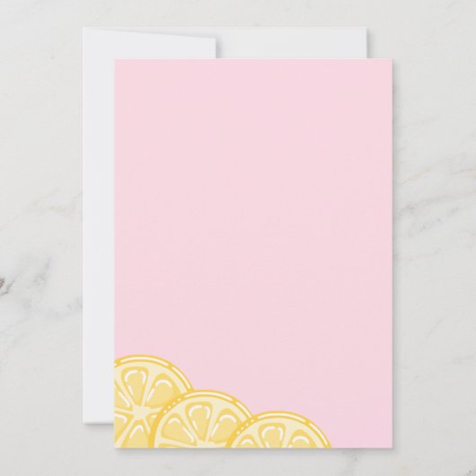 Personalized Pink Lemonade Birthday Invitation 招待状 (裏面)