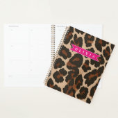 Personalized Pink Leopard Print Chic Animal Print プランナー手帳 (ディスプレー)