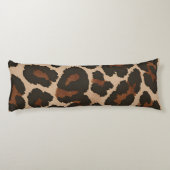 Personalized Pink Leopard Print Chic Animal Print ボディピロー (裏面)