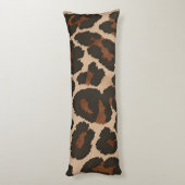 Personalized Pink Leopard Print Chic Animal Print ボディピロー (裏面 (縦))