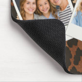 Personalized Pink Leopard Print Chic Animal Print マウスパッド (コーナー)