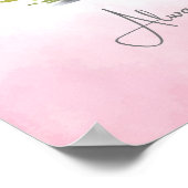 Personalized Pink & Mauve Fairy Nursery Wall Art ポスター (角)