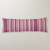 Personalized Pink Mauve Stripes Body Pillow ボディピロー (裏面)