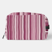 Personalized Pink Mauve Vertical Stripes Dopp Kit ドップキット (裏面)
