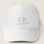 Personalized Pink Monogrammed Initials Minimalist  キャップ (正面)
