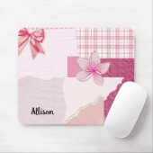 Personalized Pink Mouse Pad マウスパッド (マウス)