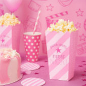 Personalized Pink Movie Night Popcorn Box フェイバーボックス