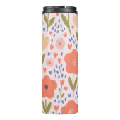 Personalized pink nordic cute folk floral pattern タンブラー (裏面)