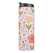 Personalized pink nordic cute folk floral pattern タンブラー (回転右)