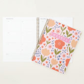 Personalized pink nordic cute folk floral pattern プランナー手帳 (ディスプレー)