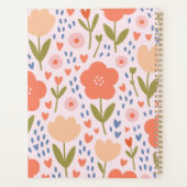 Personalized pink nordic cute folk floral pattern プランナー手帳 (裏面)