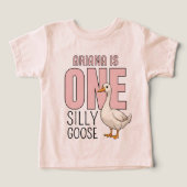 Personalized Pink One Silly Goose First Birthday (デザイン正面)