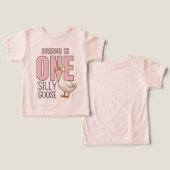 Personalized Pink One Silly Goose First Birthday (デザイン正面&裏面)