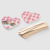 Personalized Pink Pear Pattern Cute Girly Fruit ハンドファン (組立なし)