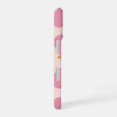 Personalized Pink Pear Pattern Cute Girly Fruit iPhone 16ケース (右側面)