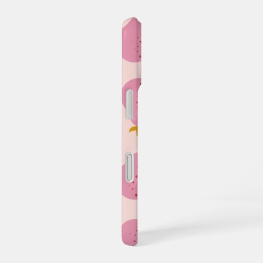 Personalized Pink Pear Pattern Cute Girly Fruit iPhone 16ケース (右側面)